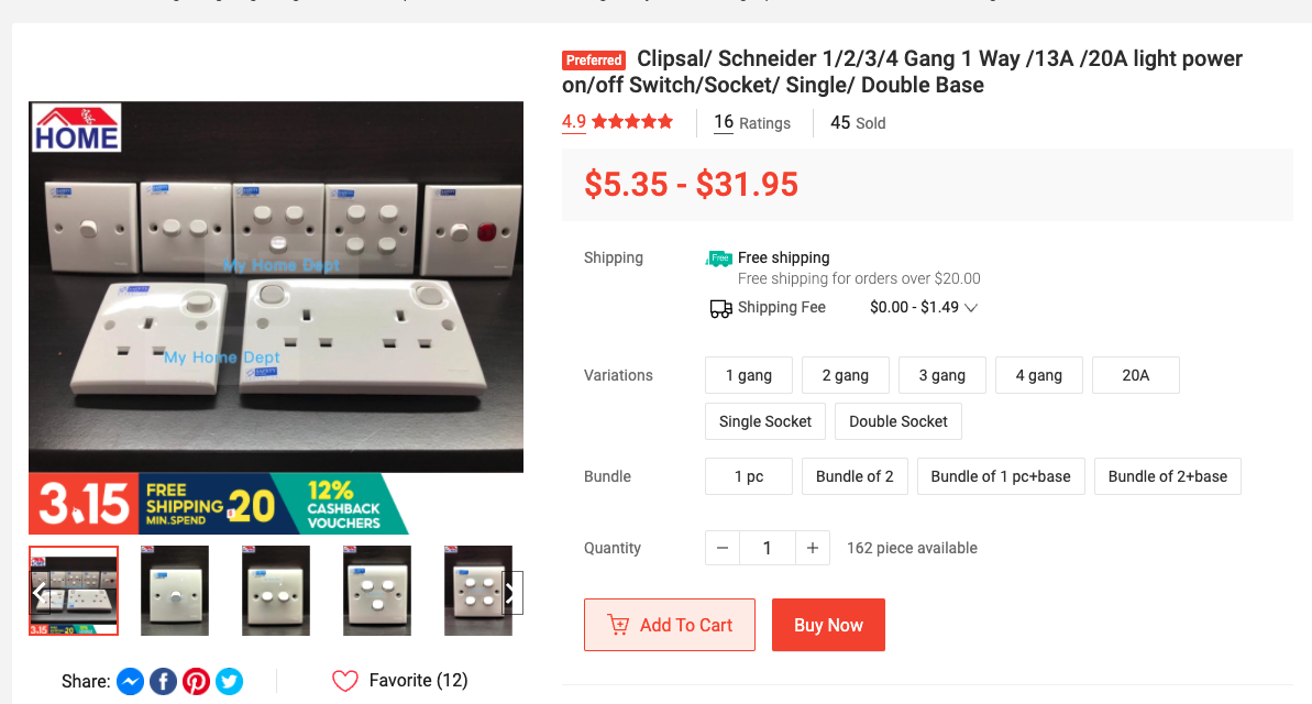 power socket singapore cost